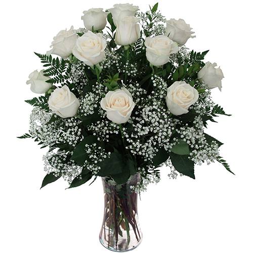 Bouquet de 12 roses avec pot - Fleuriste Boite à Fleurs