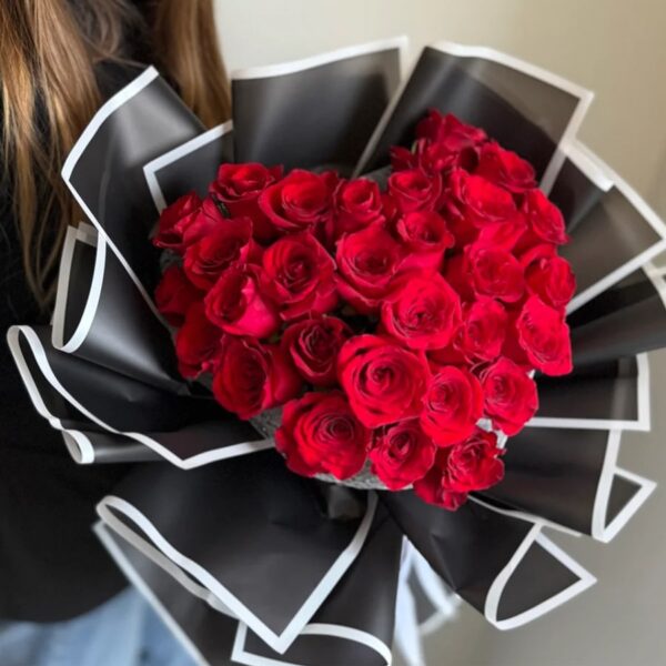 Bouquet de Roses en forme de coeur